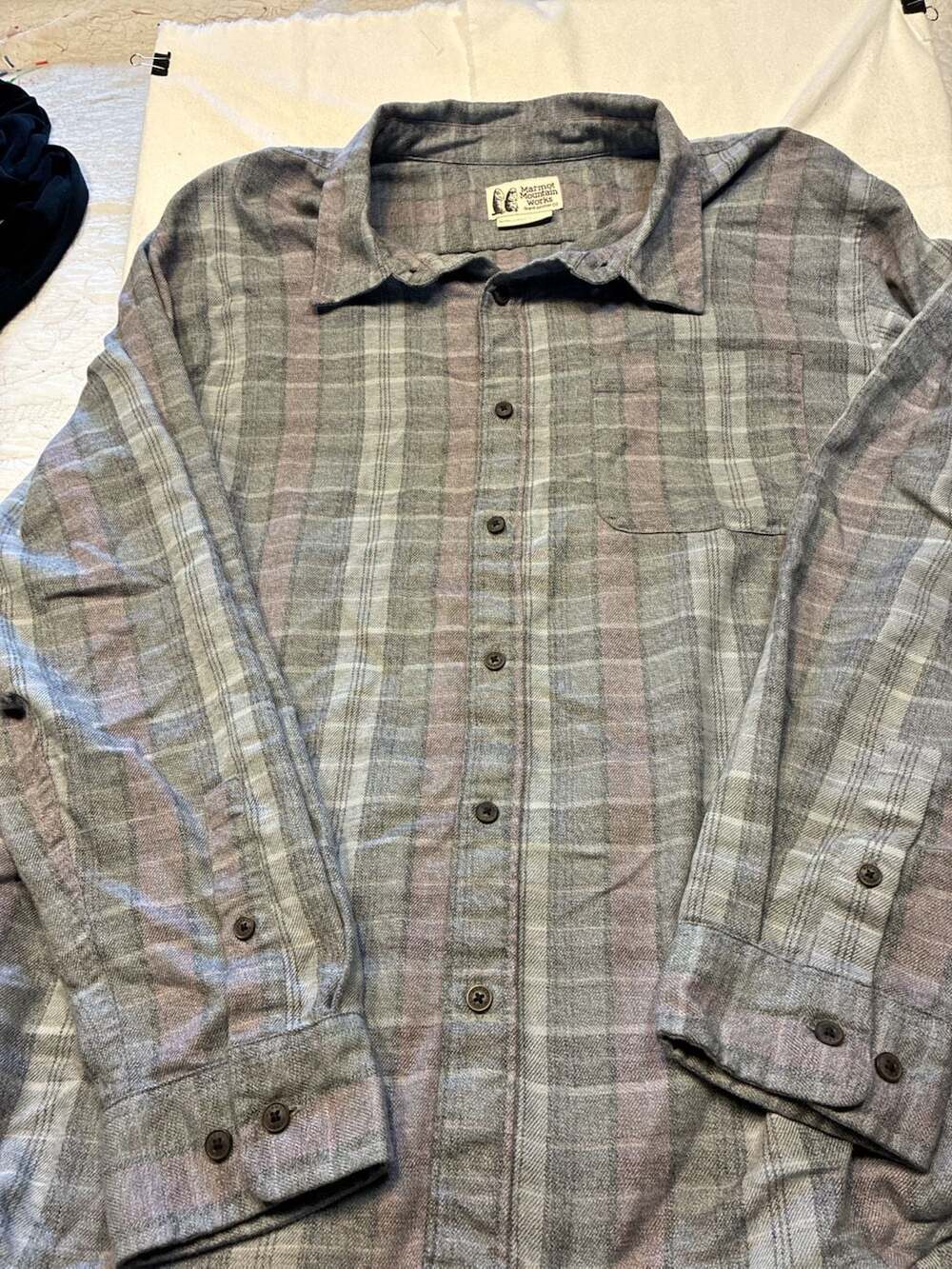 Marmot Mountain Works Plaid Flannel Shirt XL